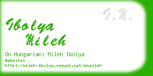 ibolya mileh business card